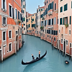 Fototapeta na wymiar Natural environment Venice Italy geometric illustration 