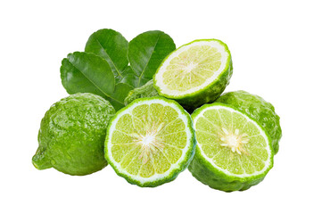 bergamot with leaf isolated on transparent png