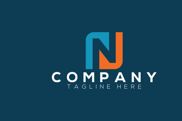 Modern letter N logo design template. Business technology and technology logo design.