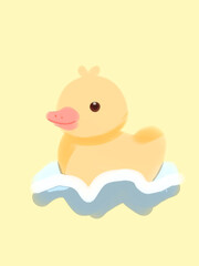 duck in bath