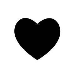 Black heart, love vector icon.