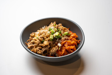 rice with pork and kimchi