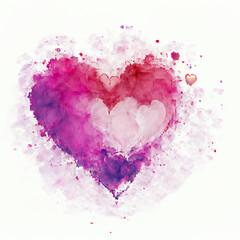 Decorative heart for Valentine's day, weddings, anniversaries, invitation cards, backgrounds. Generative ai, digital art