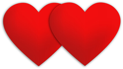 Beautiful Two Red Hearts Image
