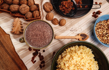 Traditional food - poppy, wheat, nuts, raisins