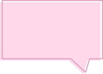 pink speech bubble, text box, conversation bubble decoration