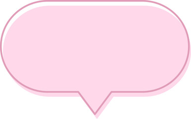 pink speech bubble, text box, conversation bubble decoration