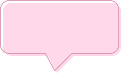 pink speech bubble, text box, conversation bubble decoration