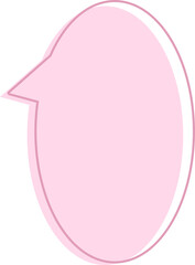 pink speech bubble, text box, conversation bubble decoration