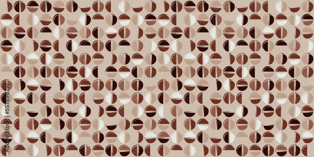Aufkleber brown abstract pattern for coffee shop. seamless pattern abstract and coffee halves. used as a seaml