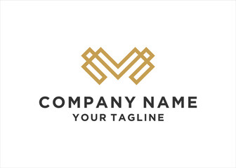 letter m logo design vector illustration template