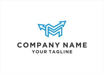 Fototapeta premium letter m logo design vector illustration template