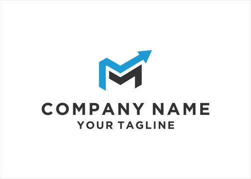 letter m logo design vector illustration template