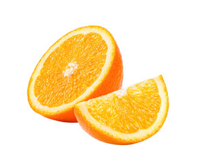 Orange fruit slice isolate on transparent png