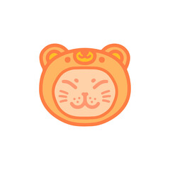 vector illustration of a cat with a bear