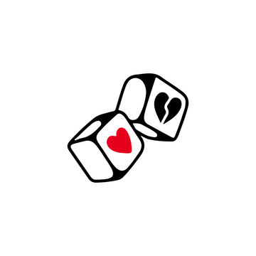 dice illustration vector with concept