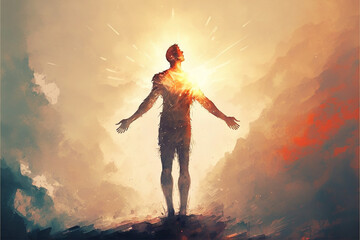 Beautiful sunset, generative ai