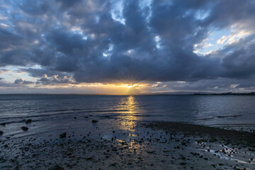 sunset over the sea