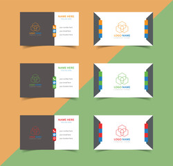 Double-sided creative business card template.Creative and Clean Business Card Template.Flat design vector abstract creative. modern visiting card.