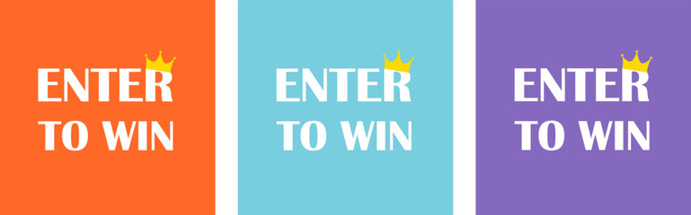 Enter to win poster set design template