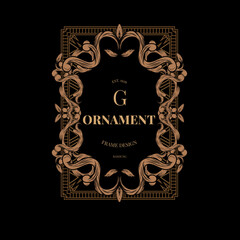 Vintage frame with ornament concept