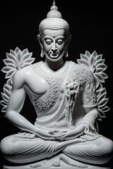 Buddha statue made of Porcelain- generative ai
