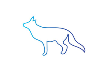 Minimal Awesome Creative Trendy Professional Dog Line Art Logo Design Template On White Background