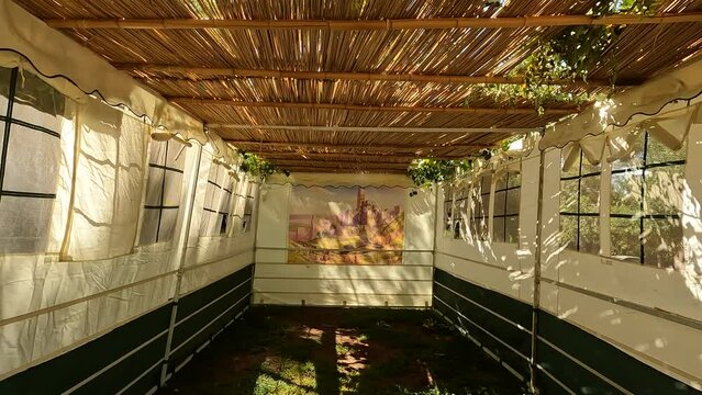  public Sukkah, before the Sukkot holiday, in Ein Hamad Park in Jerusalem