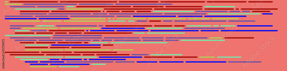 Wall mural code on screen vector illustration, flat cartoon coding lines simulation
