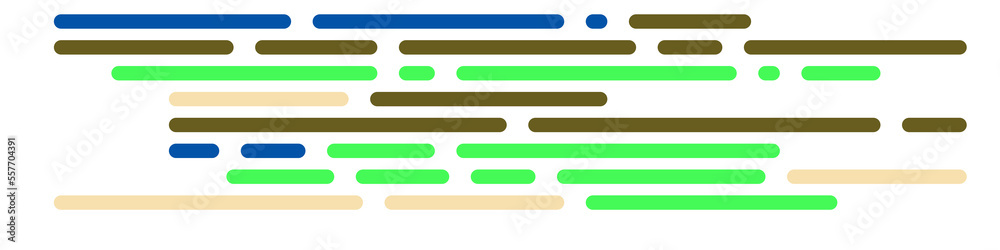 Wall mural code on screen vector illustration, flat cartoon coding lines simulation