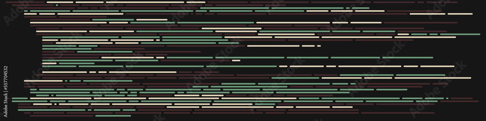 Wall mural code on screen vector illustration, flat cartoon coding lines simulation