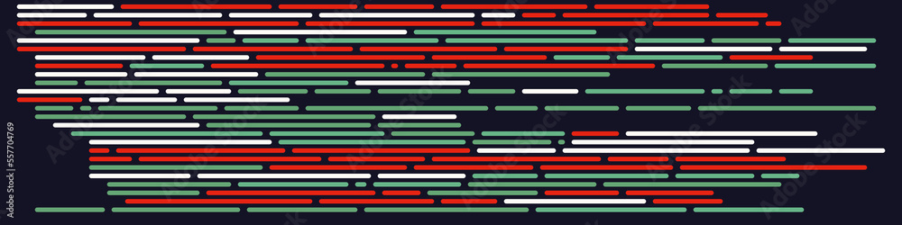 Wall mural code on screen vector illustration, flat cartoon coding lines simulation