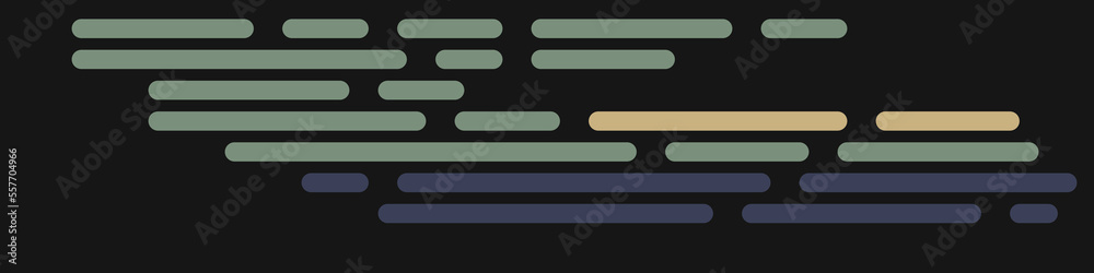 Wall mural code on screen vector illustration, flat cartoon coding lines simulation