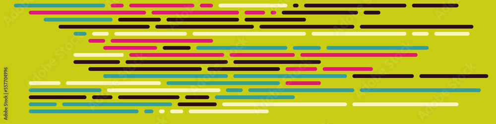 Wall mural code on screen vector illustration, flat cartoon coding lines simulation