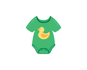 Baby dress with duck vector icon