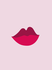 Kussmund pink - Lippen, Vektorgrafik