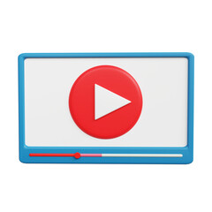 video player symbol icon 3d render design