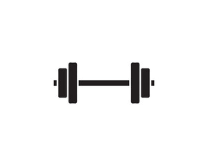 Barbell vector flat icon design
