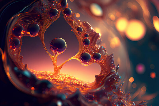 Liquid molecules. Generative AI.