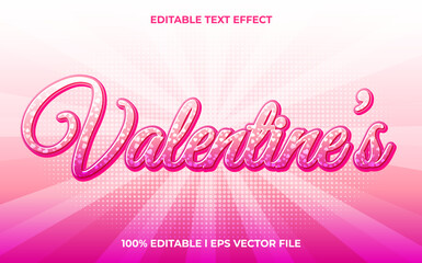 valentines editable text effect, lettering typography font style, romance 3d text for tittle