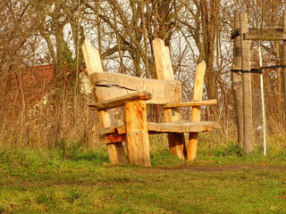 bench in the woods