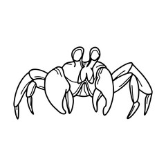 crab line art vector