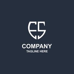 creative es monogram logo design
