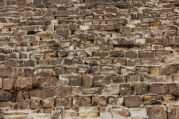 Stones of the Great Pyramid of Giza close up, Khufu Pyramid