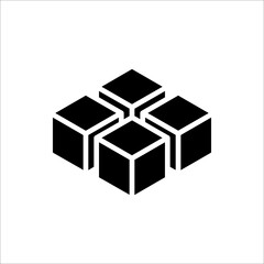cube Icon. In Trendy Design Vector. vector illustration on white background