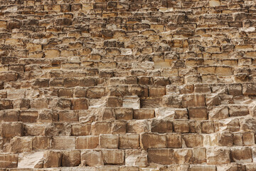 Stones of the Great Pyramid of Giza close up, Khufu Pyramid