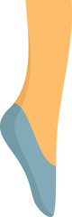 Ballerina foot icon flat vector. Ballet dancer. Dance woman foot isolated © anatolir
