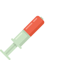 Blood syringe icon. Flat illustration of Blood syringe vector icon for web design isolated