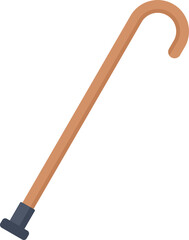 Walking stick icon. Flat illustration of Walking stick vector icon for web design isolated