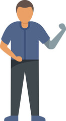 Amputee hand icon. Flat illustration of Amputee hand vector icon for web design isolated
